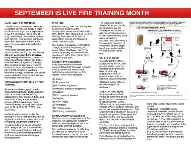 WFC Calendar - September Live Fire 